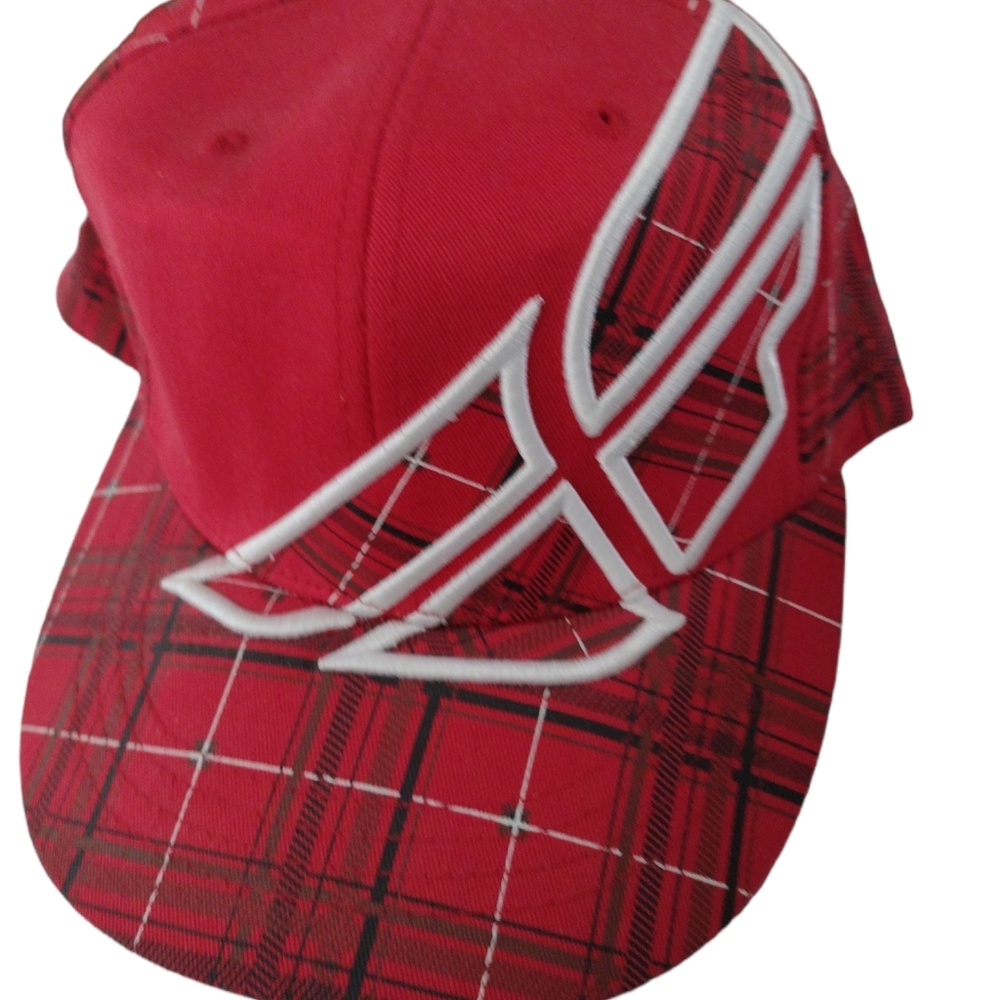 FLY NWT plaid Hat red. SM/MD. Flex fit. Never worn. 6 panel. - Picture 7 of 8